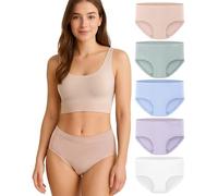 Gladbecke Culottes Femme Bambou - Doux comme de La Soie, Hautement Respirant, Confortable Taille Moyenne Élastique & Ventre Plat, XL