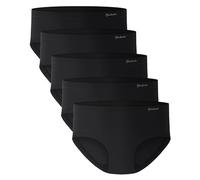 Gladbecke Lot de 5 slips pour femme en viscose de bambou - 94 % viscose de bambou et 6 % élasthanne - Noir - Taille 2XL