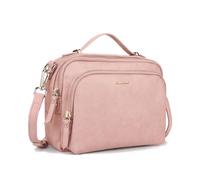Gladdon Petit sac à bandoulière, Cusual Sac à main multi-poches en PU, large sangle jacquard amovible et réglable