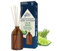 Glade Aromatherapy Bâtonnets, Diffuseur de Parfum Infusées Aux Huiles Essentielles, Calm Mind Bergamote et Citronnelle - 1 Diffuseur - Marron