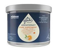 Glade Aromatherapy Bougie, Pure Happiness, Infusées Huiles Essentielles, Orange & Neroli - 1 Bougie