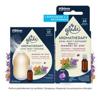 Glade® Aromatherapy - Diffuseur + 2 recharges MOMENT OF ZEN® Lavande & Bois de Santal