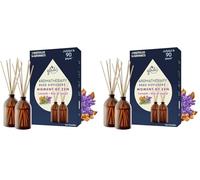 Glade Aromatherapy Diffuseur Bâtonnets - Infusé Aux Huiles Essentielles - Jusqu'à 90 Jours De Parfum - Moment of Zen, Lavande & Bois de Santal - 2 Diffuseurs & 16 Bâtonnets (Lot de 2)