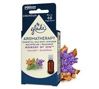 Glade Aromatherapy Recharge pour diffuseur d'huiles essentielles, Moment of Zen, lavande + diffuseur d'arômes en bois de santal, 17,4 ml