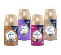 Glade Automatic Spray Lot de 4 Recharges Désodorisant - Lavande et Jasmin - Relaxing Zen - Vanille Blossom - Sandale de Bali et Jasmin - Jusqu'à 60 Jours de Fraîcheur