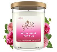 Glade Bougie Parfumée Extra Large - Infusé Aux Huiles Essentielles - Longue Durée 85H - Wild Rose Petals - 1 Bougie