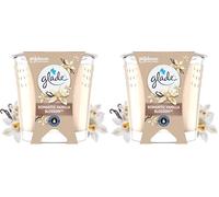 Glade Bougie Vegan Parfum Infusé Huiles Essentielles - Nouvelle Formule Sans Huile De Palme - Romantic Vanilla Blossom - 1 Bougie (Lot de 2)
