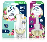 GLADE Electric scented oil Exotic Tropical Blossom + Relaxing Zen conditionnement avantageux 3 pcs