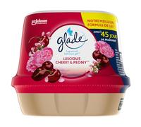 Glade Gel Premium - Désodorisant infusé aux Huiles Essentielles pour Toilette Et Salle de Bain - Luscious Cherry et Peony - 45 Jours de Parfum