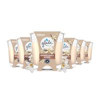Glade Lot de 6 bougies parfumées dans un pot en verre, parfum Romantic Vanilla Blossom, 6 x 112 g, jusqu'à 27 heures de combustion par bougie
