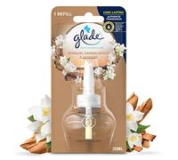 Glade Lot de 6 recharges de désodorisant électrique parfumé, bois de santal et jasmin, 6 recharges (6 x 20 ml)