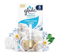 Glade Lot de 6 recharges d'huile parfumée électrique pour désodorisant à brancher - Linge propre - 20 ml