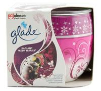 glade RADIANT FRESH BERRIES Bougie Parfumée 1 x 120g Huiles Essentielles Baies