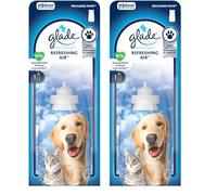 Glade Recharge Sense & Spray Pet Range - Infusé Aux Huiles Essentielles - Idéal Contre Les Odeurs Des Animaux - Jusqu'à 2 Mois De Parfum - 1 Recharge (Lot de 2)