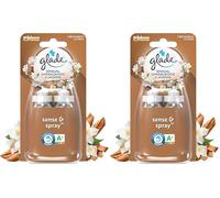 Glade Sense & Spray Recharge Duopack Diffuseur à Détection de Mouvement - Infusé Aux Huiles Essentielles - Jusqu'à 4 Mois de Parfum - Sensual Sandalwood & Jasmine - 2 Recharges (Lot de 2)