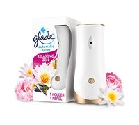 Glade Support désodorisant automatique et recharge, parfum longue durée infusé avec des huiles essentielles, zen relaxant, 1 kit de démarrage, (1 support et recharge de 269 ml), l'emballage peut