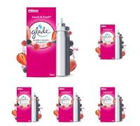 Glade Touch et Fresh Recharge - Fraicheur Instantanée - Elimine Les Odeurs - Infusé Aux Huiles Essentielles - Bubbly Berry Splash - 1 Recharge (Lot de 5)