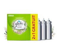 Glade Touch et Fresh Recharges 2et1 Gratuit - Fraicheur Instantanée - Elimine Les Odeurs - Infusé Aux Huiles Essentielles - Muguet - 3 Recharges