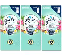 glade Touch n Fresh Lot de 3 recharges de désodorisant 10 ml - Fleurs tropicales exotiques