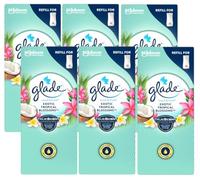 glade Touch n Fresh Lot de 6 recharges de désodorisant 10 ml - Fleurs tropicales exotiques