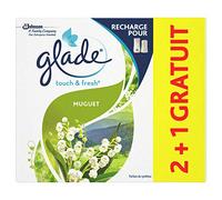 GladeTouch&FreshMuguet, recharges pour diffuseur de parfum, 2 recharges+1 gratuite, 10 ml