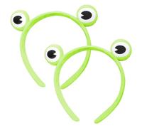 GLADFRESIT Lot de 2 bandeaux à cheveux en forme de grenouille mignon et insolite en peluche japonaise et corée du Sud pour le maquillage, les soins de la peau, le sport
