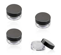 GLADFRESIT Lot de 4 petits pots de maquillage rechargeables avec couvercles - En plastique sans BPA - 10 g