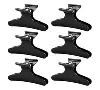 GLADFRESIT Lot de 6 pinces à cheveux papillon noires pour cheveux épais pour salon de coiffure pour femmes et filles