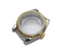 Gladiaond Boîtier de montre étanche en or rose 36 mm/39 mm for modèles NH34, NH35, NH36, NH38, NH39, NH70 et NH72, avec verre saphir (1 pièce)(Silver gold 4,39mm case NH35 NH36)