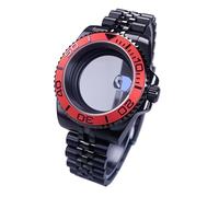 Gladiaond Montre SUB/GMT 40 mm, boîtier noir, verre saphir, étanche, 120 clics, compatible avec les mouvements NH34, NH35 et NH36, cadran de 28,5(Alloy Bezel Set 17)