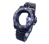 Gladiaond Montre SUB/GMT 40 mm, boîtier noir, verre saphir, étanche, 120 clics, compatible avec les mouvements NH34, NH35 et NH36, cadran de 28,5(Ceramic Bezel Set 8)