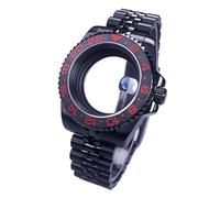 Gladiaond Montre SUB/GMT 40 mm, boîtier noir, verre saphir, étanche, 120 clics, compatible avec les mouvements NH34, NH35 et NH36, cadran de 28,5(Ceramic Bezel Set 7)