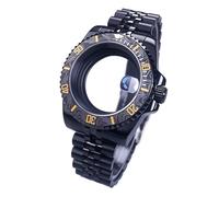 Gladiaond Montre SUB/GMT 40 mm, boîtier noir, verre saphir, étanche, 120 clics, compatible avec les mouvements NH34, NH35 et NH36, cadran de 28,5(Ceramic Bezel Set 5)