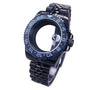 Gladiaond Montre SUB/GMT 40 mm, boîtier noir, verre saphir, étanche, 120 clics, compatible avec les mouvements NH34, NH35 et NH36, cadran de 28,5(Ceramic Bezel Set 9)