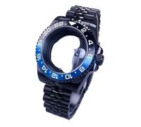 Gladiaond Montre SUB/GMT 40 mm, boîtier noir, verre saphir, étanche, 120 clics, compatible avec les mouvements NH34, NH35 et NH36, cadran de 28,5(Alloy Bezel Set 10)