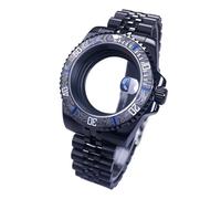 Gladiaond Montre SUB/GMT 40 mm, boîtier noir, verre saphir, étanche, 120 clics, compatible avec les mouvements NH34, NH35 et NH36, cadran de 28,5(Ceramic Bezel Set 2)