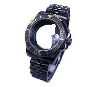 Gladiaond Montre SUB/GMT 40 mm, boîtier noir, verre saphir, étanche, 120 clics, compatible avec les mouvements NH34, NH35 et NH36, cadran de 28,5(Alloy Bezel Set 15)