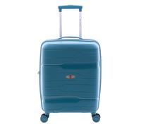 Gladiator 3800 4 roulettes Trolley de cabine 55 cm avec soufflet d'extension bleu pétrole
