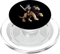 Gladiator Riding Lion Pixel Art Design Blocky Jeu vidéo PopSockets PopGrip pour MagSafe