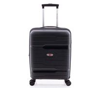 Gladiator 3800 4 roulettes Trolley de cabine 55 cm avec soufflet d'extension noir