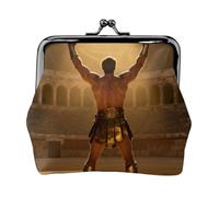 Gladiator Victory Pose Porte-monnaie en cuir avec verrou pour femme