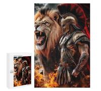 Gladiator Vs. Lion Epic Battle Puzzle 1000 Pièces Educa Jouet en Bois Cadeau Unique Décoration Intérieure Jeu Éducatif Challenge Toy Adultes Et Enfants À Partir De 14 Ans 1000 PCS