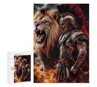 Gladiator Vs. Lion Epic Battle Puzzle 300 Pièces Educa Jouet en Bois Cadeau Unique Décoration Intérieure Jeu Éducatif Challenge Toy Adultes Et Enfants À Partir De 14 Ans 300 PCS