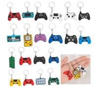 Gladsico Lot de 20 porte-clés pour manette de jeu - Jolis porte-clés console de jeu pour joueurs, cadeaux de fête, sacs d'anniversaire ou cadeaux de joueur - Accessoires de jeu vidéo amusants pour