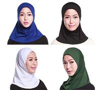 GladThink Musulman Mini Hijab Femmes Coiffures Écharpe Islamique 4 Pieces Set No.3