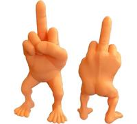 Gladyell Funny Middle Finger Figure, 3D Figurine Desk Statue - Flesh, 7in