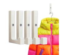 glämfän Lot de 4 crochets muraux courts - Le cadeau - Essential - Design pur - Noir - Décoration et crochets pour couloir, chambre et dressing - 15 mm de large (blanc, court 15 mm, 4 pièces)