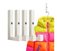 glämfän Lot de 4 crochets muraux courts - Le cadeau - Essential - Design pur - Noir - Décoration et patères pour couloir, chambre à coucher et dressing - 13 mm de large (blanc, court 13 mm, 4 pièces)