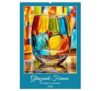 Glänzende Formen. Die Magie des Kristalls (Wandkalender 2026 DIN A2 hoch), CALVENDO Monatskalender: Die zeitlose Schönheit von Kristallgläsern in stilvollen Wohnräumen