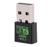 Glaeptio Adaptateur USB WiFi 6, Réseau Double Bande 900 Mbps 2,4 GHz 5 GHz | Bluetooth 5.3, Boîtier ABS, Wins 10 11, Streaming 5 GHz, Portée 2,4 GHz, Mode Point D'accès AP, Couplage de Sept Appareils